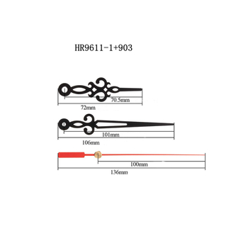 Geriausiai parduodamas elektroninės prekybos „pasidaryk pats“ laikrodžio mechanizmas, 23 mm kvarcinis laikrodžio mechanizmas + du metalinių laikrodžio rodyklių rinkiniai
