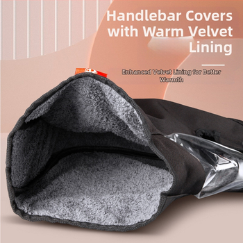 Ръкавици за мотоциклет, калъф за ръкавица за електрически автомобили, зимен топъл калъф с поларена подплата (модел за езда)