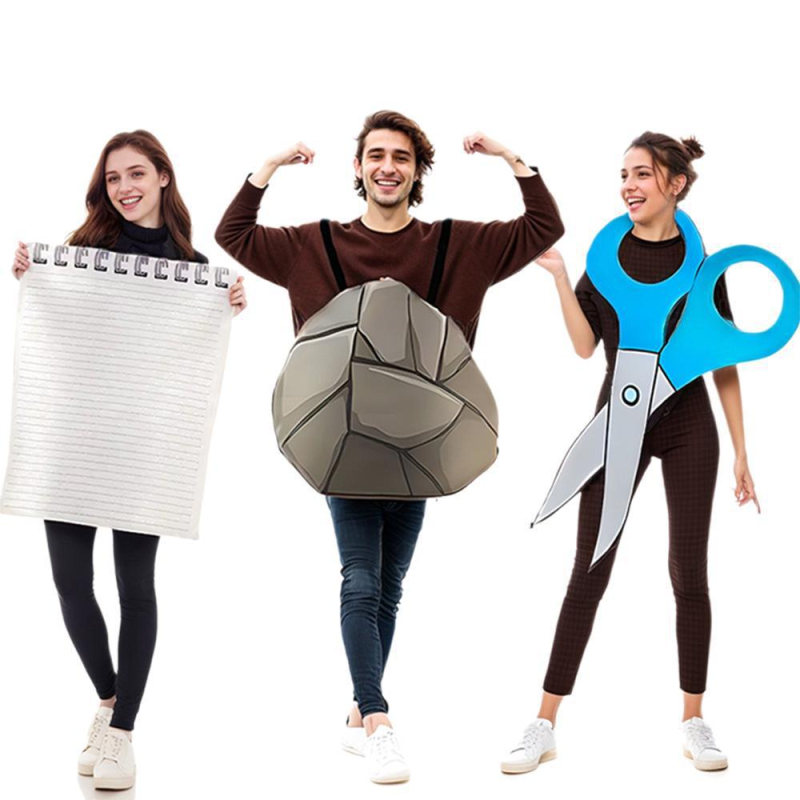 Piiriülene uus Halloweeni lõbus äraarvamismängu ülikond kivi kääridega riie naljakas peobaari etenduse kostüüm hulgimüük