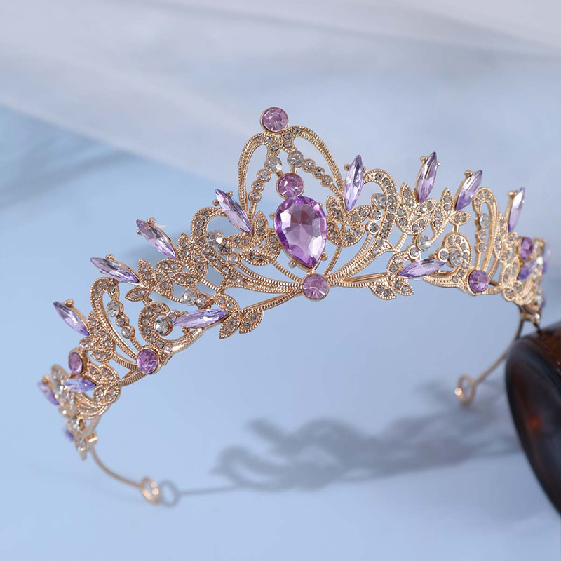 Lányok Fejfedők Hercegnő Finom Strassz Korona Gyermek Teljesítmény Luxus Temperamentum Korona Lányok Születésnapi Fejpánt Hajdíszek