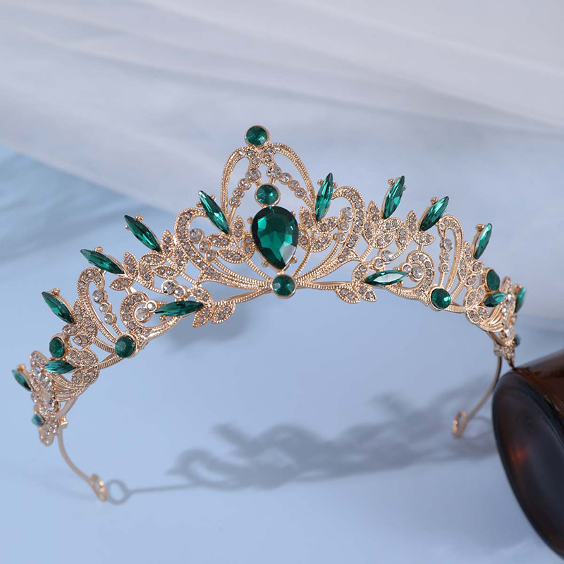 Lányok Fejfedők Hercegnő Finom Strassz Korona Gyermek Teljesítmény Luxus Temperamentum Korona Lányok Születésnapi Fejpánt Hajdíszek