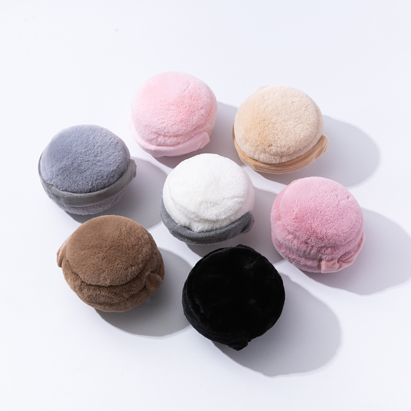 Férfi és női egyszínű téli hidegálló fagyálló plüss fülvédők Hamburg összecsukható női meleg fülvédők hordozható övvel