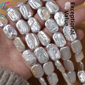 Stipriai blizgantys natūralūs gėlavandeniai perlai, kubeliai, 12–13 mm, baroko formos, netaisyklingos formos, rankų darbo karoliai, pusgaminis