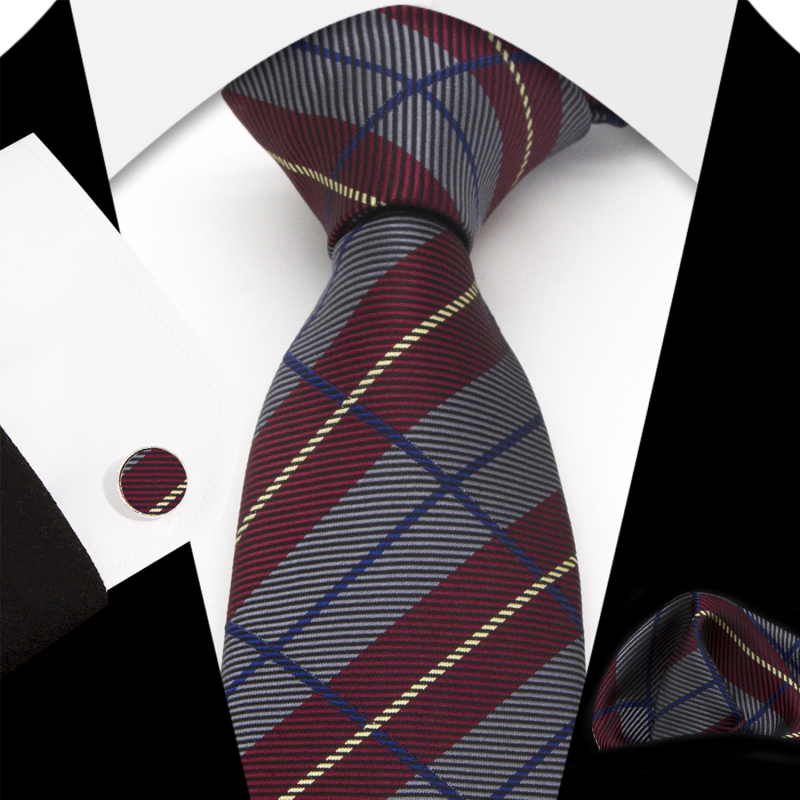 Férfi 8 cm-es nyakkendő, mandzsettagomb, zsebkendő, csíkos, üzleti, esküvői ruha, nagykereskedelem