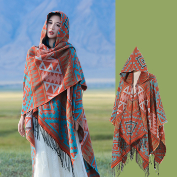 Xizang Xinjiang Qinghai turizmo nuotrauka Gobtuvas Etninio stiliaus skara Apsiaustas Moteriškas pavasarinis ir rudens sustorintas paltas Vyriškas apsiaustas