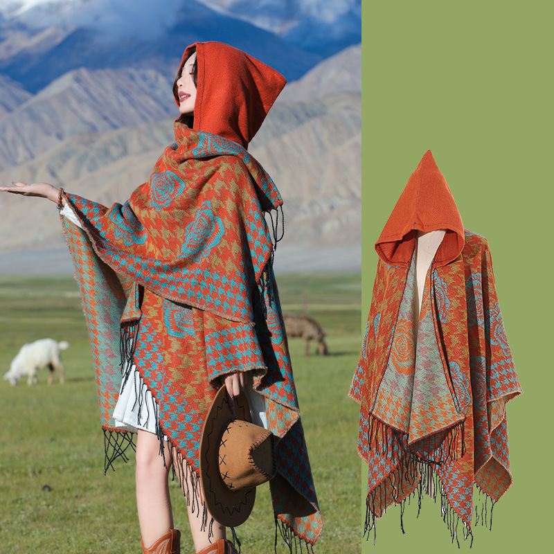 Xizang Xinjiang Qinghai turizmo nuotrauka Gobtuvas Etninio stiliaus skara Apsiaustas Moteriškas pavasarinis ir rudens sustorintas paltas Vyriškas apsiaustas