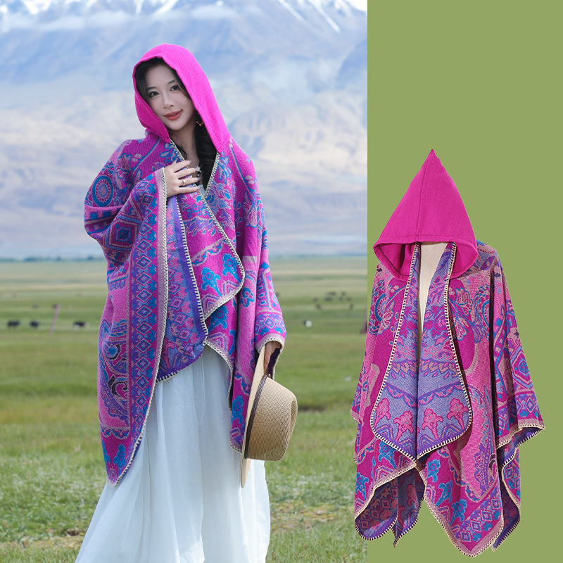 Xizang Xinjiang Qinghai turizmo nuotrauka Gobtuvas Etninio stiliaus skara Apsiaustas Moteriškas pavasarinis ir rudens sustorintas paltas Vyriškas apsiaustas