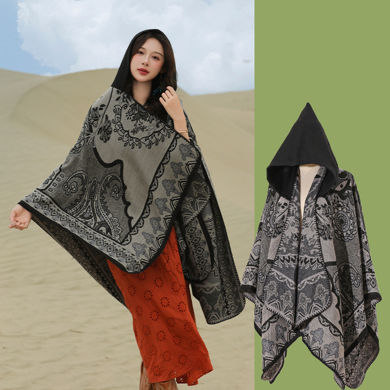 Xizang Xinjiang Qinghai turizmo nuotrauka Gobtuvas Etninio stiliaus skara Apsiaustas Moteriškas pavasarinis ir rudens sustorintas paltas Vyriškas apsiaustas