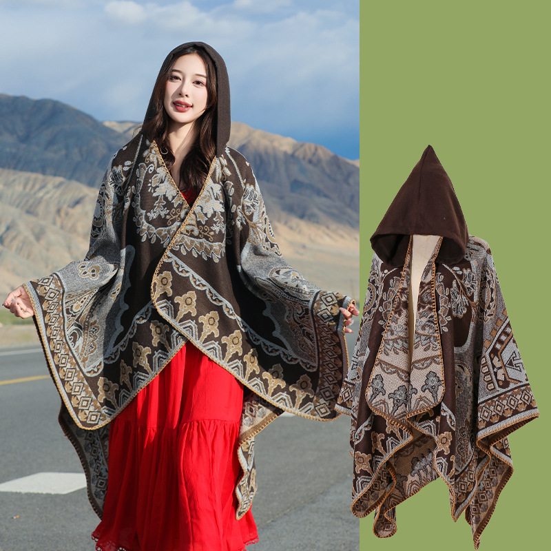 Xizang Xinjiang Qinghai turizmo nuotrauka Gobtuvas Etninio stiliaus skara Apsiaustas Moteriškas pavasarinis ir rudens sustorintas paltas Vyriškas apsiaustas