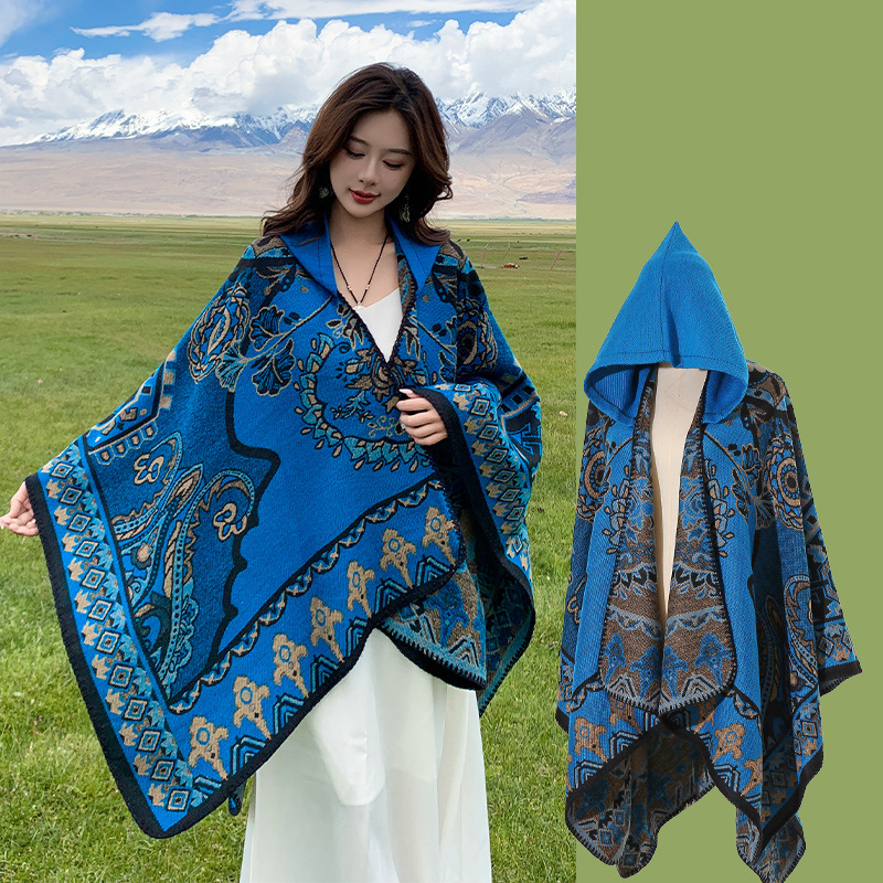 Xizang Xinjiang Qinghai turizmo nuotrauka Gobtuvas Etninio stiliaus skara Apsiaustas Moteriškas pavasarinis ir rudens sustorintas paltas Vyriškas apsiaustas