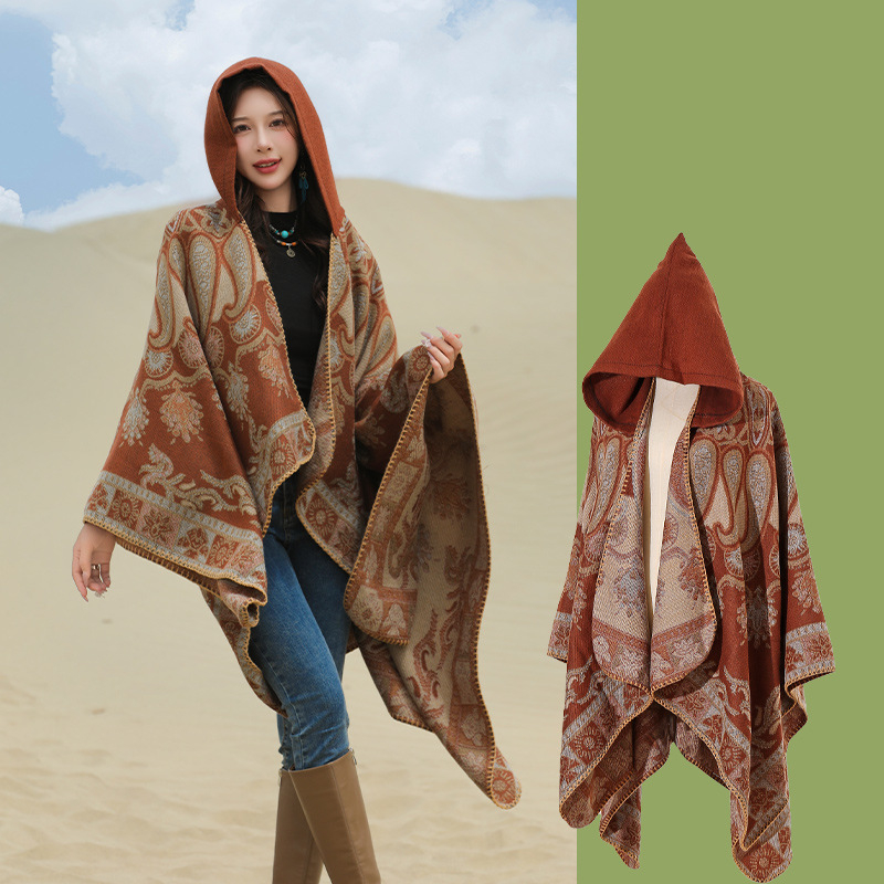 Xizang Xinjiang Qinghai turizmo nuotrauka Gobtuvas Etninio stiliaus skara Apsiaustas Moteriškas pavasarinis ir rudens sustorintas paltas Vyriškas apsiaustas