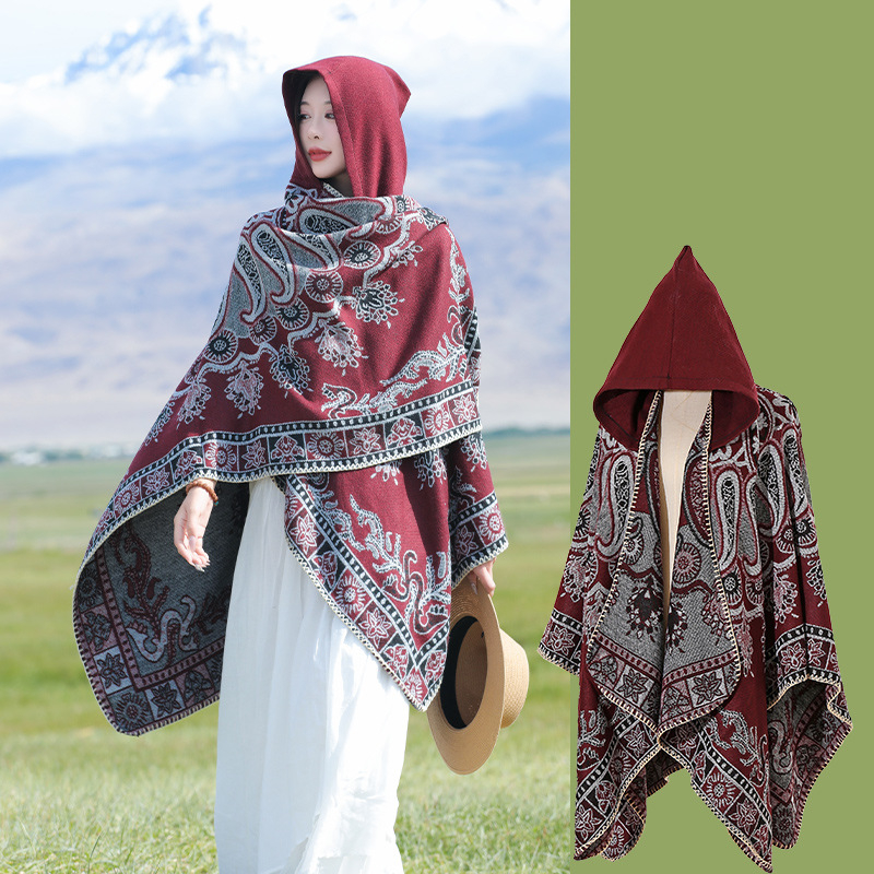 Xizang Xinjiang Qinghai turizmo nuotrauka Gobtuvas Etninio stiliaus skara Apsiaustas Moteriškas pavasarinis ir rudens sustorintas paltas Vyriškas apsiaustas