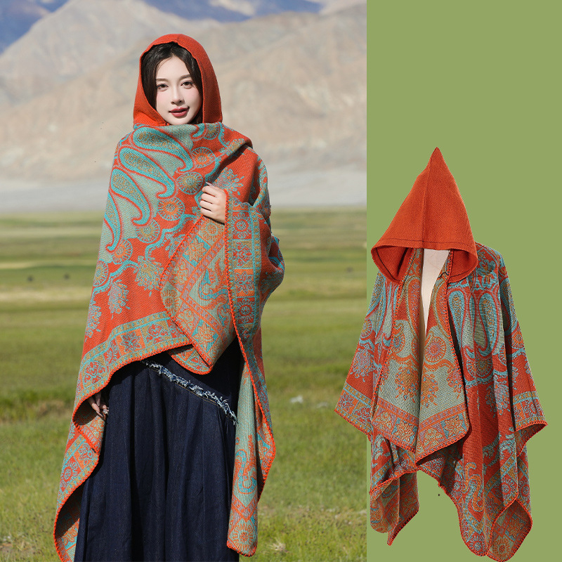 Xizang Xinjiang Qinghai turizmo nuotrauka Gobtuvas Etninio stiliaus skara Apsiaustas Moteriškas pavasarinis ir rudens sustorintas paltas Vyriškas apsiaustas