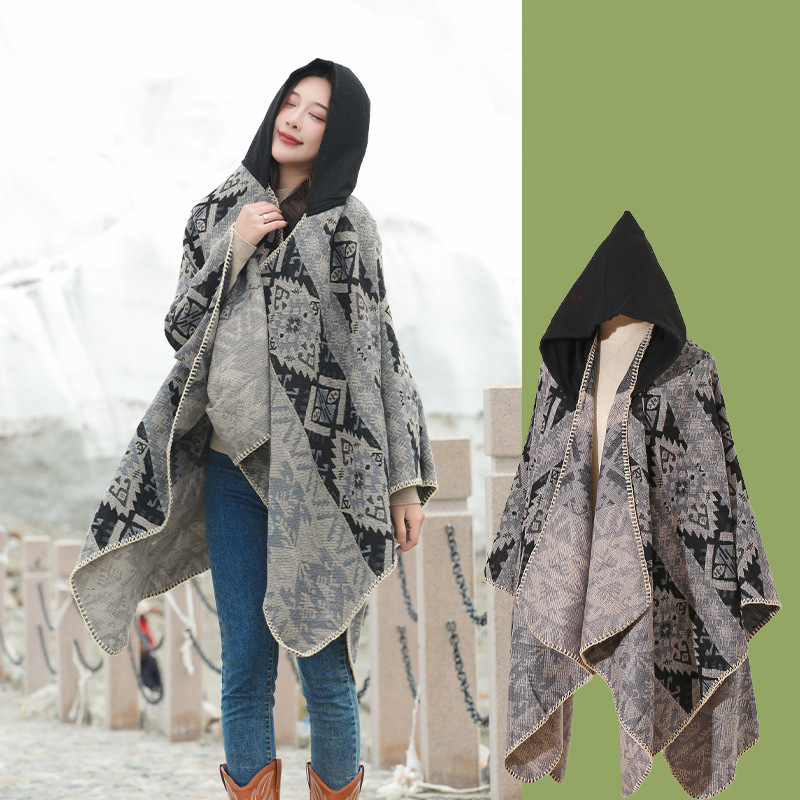 Xizang Xinjiang Qinghai turizmo nuotrauka Gobtuvas Etninio stiliaus skara Apsiaustas Moteriškas pavasarinis ir rudens sustorintas paltas Vyriškas apsiaustas