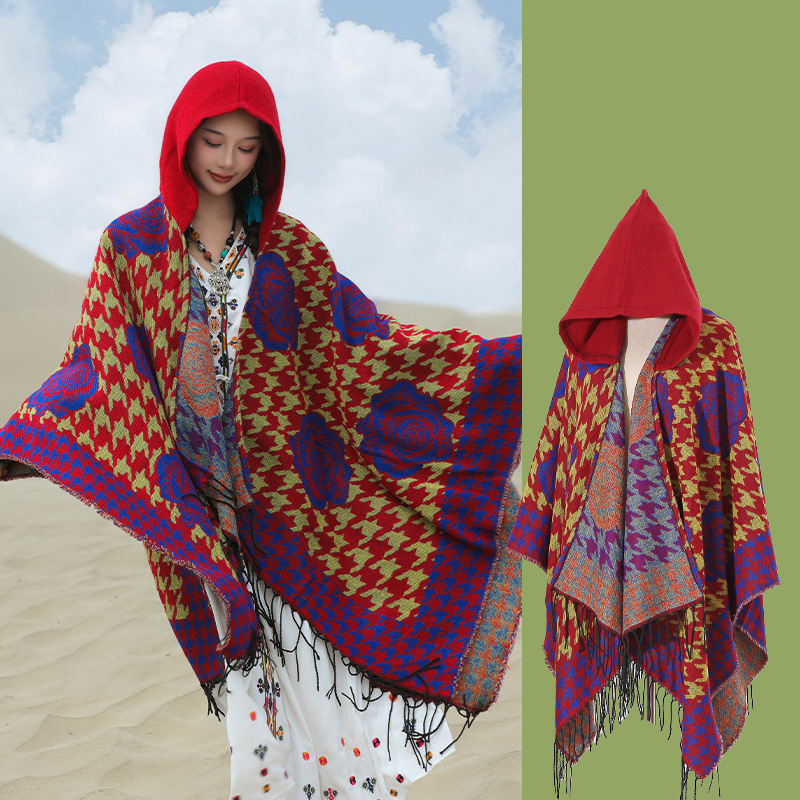 Xizang Xinjiang Qinghai turizmo nuotrauka Gobtuvas Etninio stiliaus skara Apsiaustas Moteriškas pavasarinis ir rudens sustorintas paltas Vyriškas apsiaustas