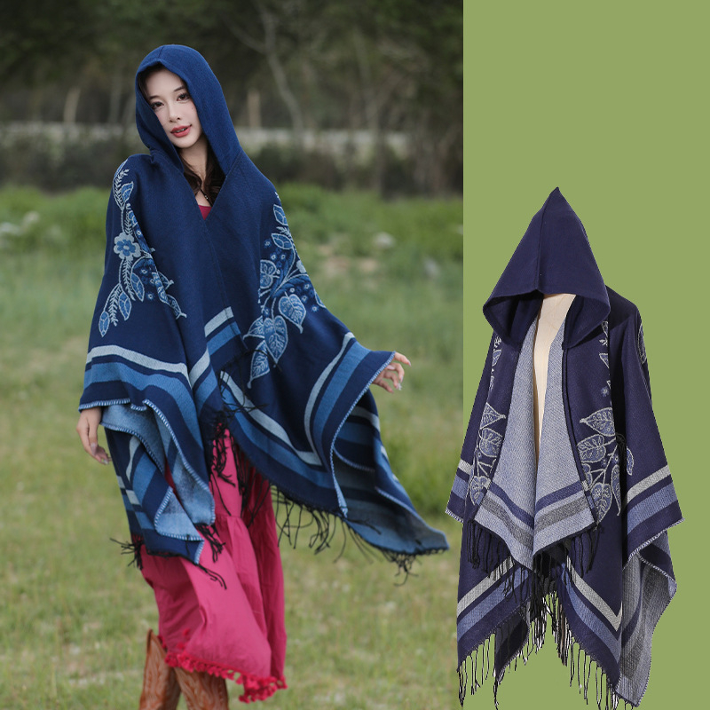 Xizang Xinjiang Qinghai turizmo nuotrauka Gobtuvas Etninio stiliaus skara Apsiaustas Moteriškas pavasarinis ir rudens sustorintas paltas Vyriškas apsiaustas