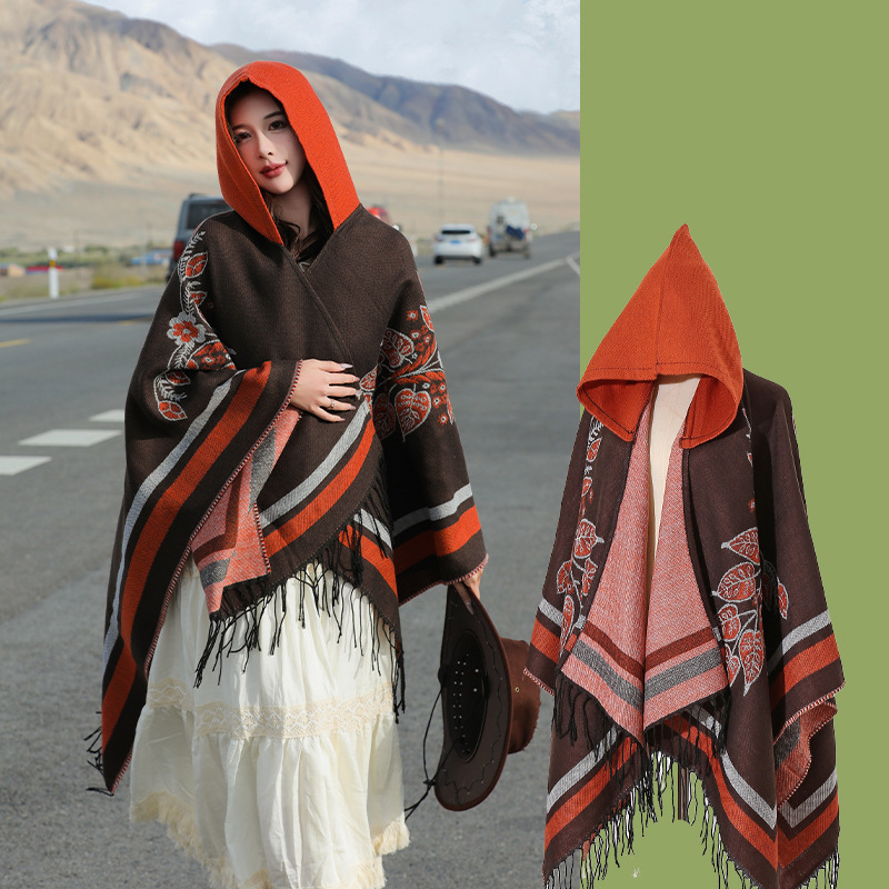 Xizang Xinjiang Qinghai turizmo nuotrauka Gobtuvas Etninio stiliaus skara Apsiaustas Moteriškas pavasarinis ir rudens sustorintas paltas Vyriškas apsiaustas