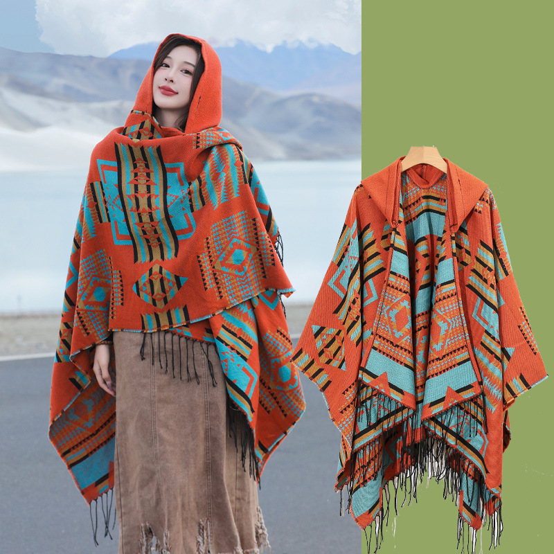 Xizang Xinjiang Qinghai turizmo nuotrauka Gobtuvas Etninio stiliaus skara Apsiaustas Moteriškas pavasarinis ir rudens sustorintas paltas Vyriškas apsiaustas