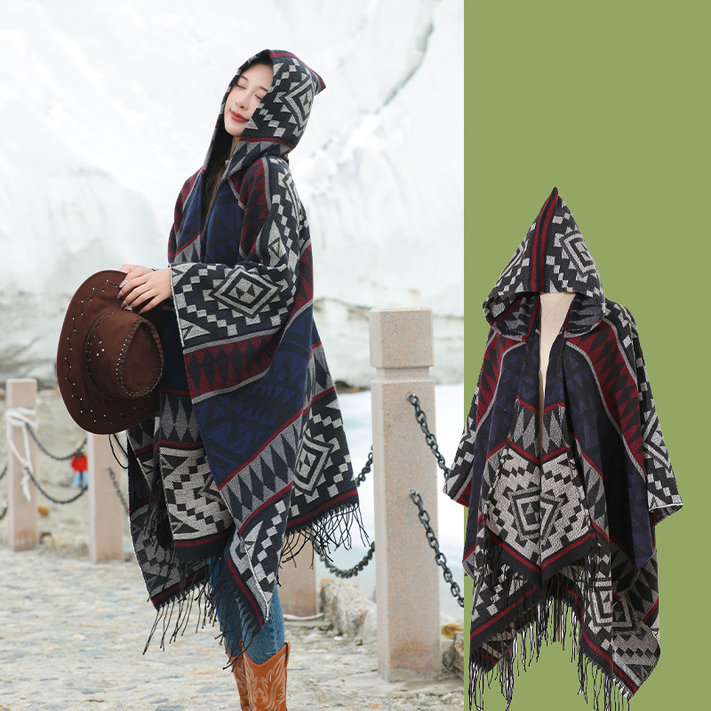 Xizang Xinjiang Qinghai turizmo nuotrauka Gobtuvas Etninio stiliaus skara Apsiaustas Moteriškas pavasarinis ir rudens sustorintas paltas Vyriškas apsiaustas