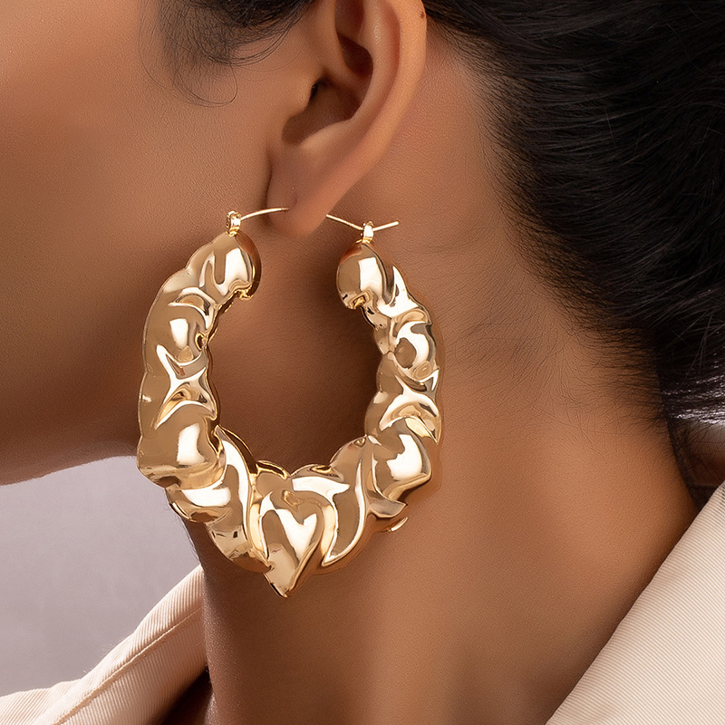 Ευρωπαϊκά και αμερικανικά μεταλλικά γεωμετρικά μεγάλα σκουλαρίκια ιδιοσυγκρασίας, σκουλαρίκια μόδας, σκουλαρίκια προσωπικότητας, ευέλικτα μακριά σκουλαρίκια, σκουλαρίκια