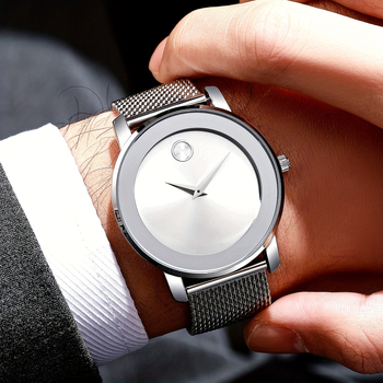 Ρολόι χειρός CHRONOS για άνδρες, γραμμή 08, με υφαντό λουράκι από ανοξείδωτο ατσάλι, αδιάβροχο ρολόι χαλαζία, casual, αθλητικό ρολόι