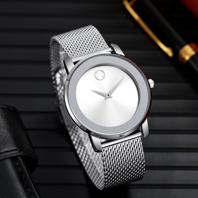 CHRONOS férfi divatos karóra 08-as vonalú rozsdamentes acél szíjjal, vízálló kvarcóra, hétköznapi sportóra