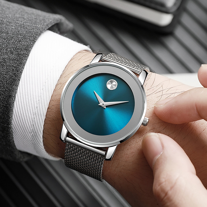 CHRONOS férfi divatos karóra 08-as vonalú rozsdamentes acél szíjjal, vízálló kvarcóra, hétköznapi sportóra