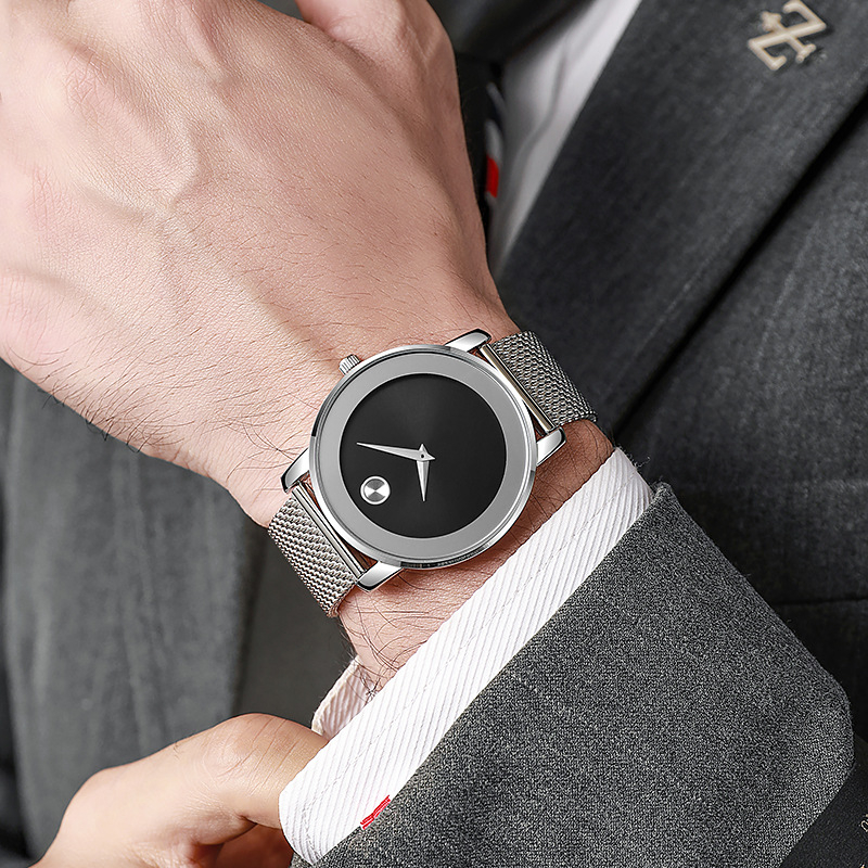 CHRONOS férfi divatos karóra 08-as vonalú rozsdamentes acél szíjjal, vízálló kvarcóra, hétköznapi sportóra