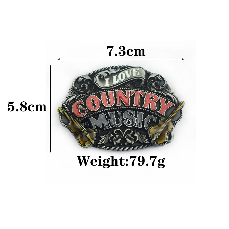 Αγκράφα Ζώνης Ροκ Κάντρι Μουσικής, Αγκράφα Ζώνης Συγκροτήματος COUNTRY MUSIC, Εξατομικευμένη Αγκράφα Τζιν Κιθάρας