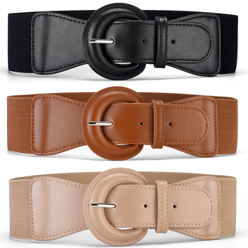 Határokon átnyúló európai és amerikai elasztikus női öv, divatos és sokoldalú, csatdíszítéssel, deréköv kabátokhoz, széles derékrögzítő nőknek