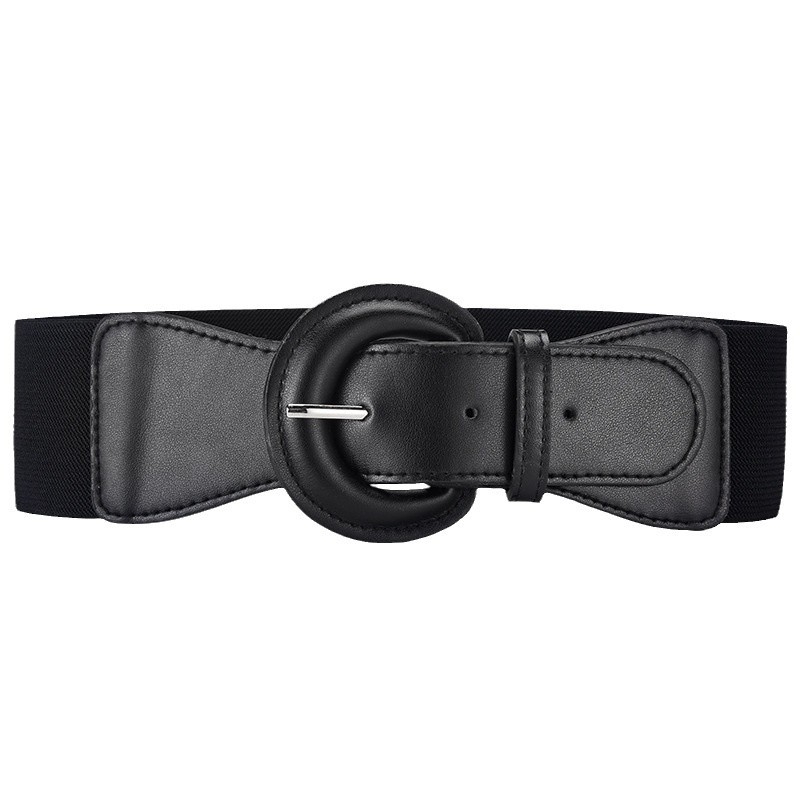 Határokon átnyúló európai és amerikai elasztikus női öv, divatos és sokoldalú, csatdíszítéssel, deréköv kabátokhoz, széles derékrögzítő nőknek