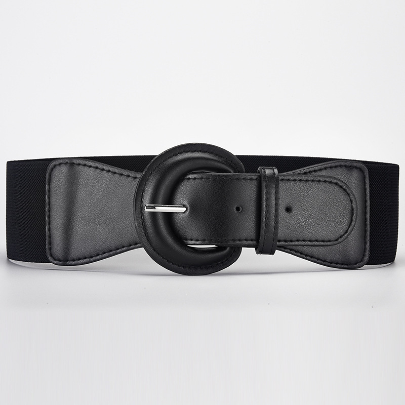 Határokon átnyúló európai és amerikai elasztikus női öv, divatos és sokoldalú, csatdíszítéssel, deréköv kabátokhoz, széles derékrögzítő nőknek