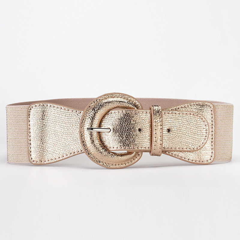 Határokon átnyúló európai és amerikai elasztikus női öv, divatos és sokoldalú, csatdíszítéssel, deréköv kabátokhoz, széles derékrögzítő nőknek