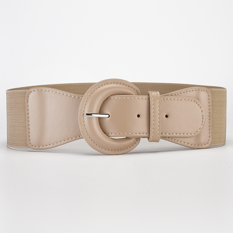 Határokon átnyúló európai és amerikai elasztikus női öv, divatos és sokoldalú, csatdíszítéssel, deréköv kabátokhoz, széles derékrögzítő nőknek