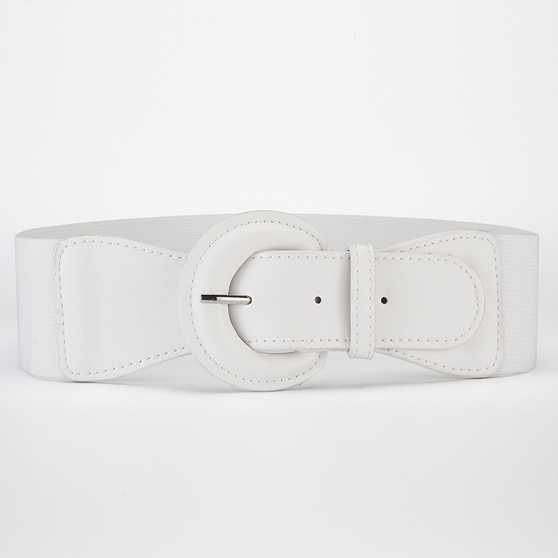 Határokon átnyúló európai és amerikai elasztikus női öv, divatos és sokoldalú, csatdíszítéssel, deréköv kabátokhoz, széles derékrögzítő nőknek