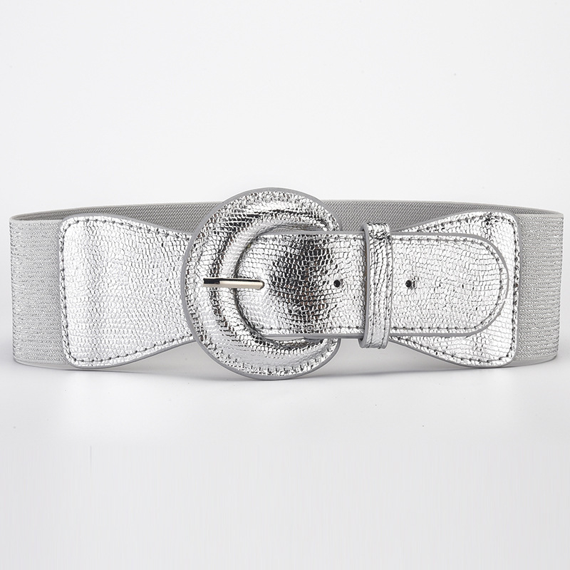 Határokon átnyúló európai és amerikai elasztikus női öv, divatos és sokoldalú, csatdíszítéssel, deréköv kabátokhoz, széles derékrögzítő nőknek