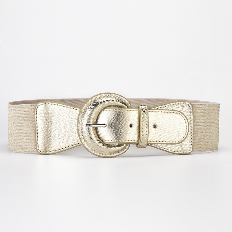 Határokon átnyúló európai és amerikai elasztikus női öv, divatos és sokoldalú, csatdíszítéssel, deréköv kabátokhoz, széles derékrögzítő nőknek