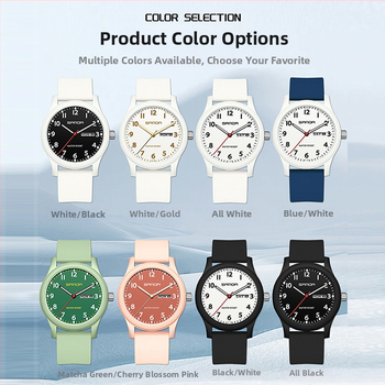 Kellad Paari väike kell kalendriga Teismelistele ja üliõpilastele Trendikas moodne universaalne loominguline elektrooniline kvartskell