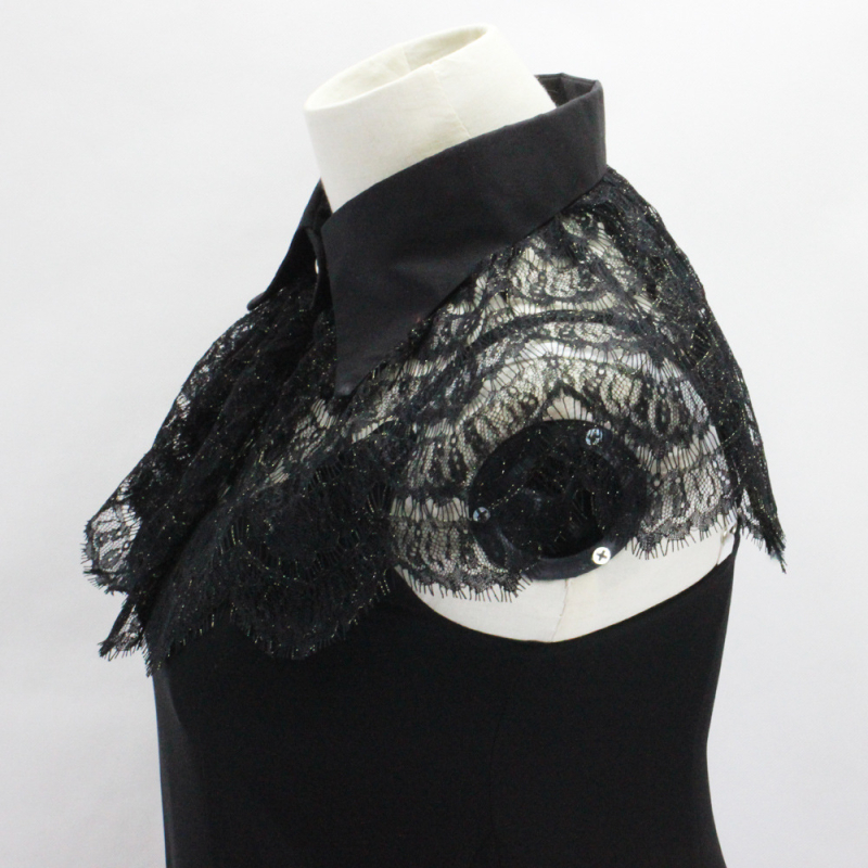 AliExpress Amazon forró arany fekete csipke hamis gallér hegyes gallér trikó dekoratív gallér