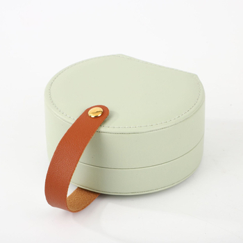 Csúcskategóriás félkör alakú hordozható mini ékszerdoboz hordozható utazási ékszer kiegészítők fülbevalók fülbevaló tárolódoboz bőr doboz