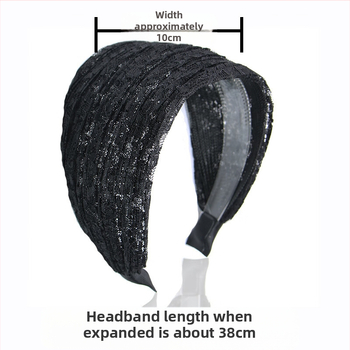 Γυναικεία κορδέλα μαλλιών Jinglin Νότιας Κορέας, λευκή, αντιολισθητική, φαρδιά φουρκέτα πίεσης, εξαιρετικά φαρδιά, κορδέλα μαλλιών για διασημότητες στο Διαδίκτυο