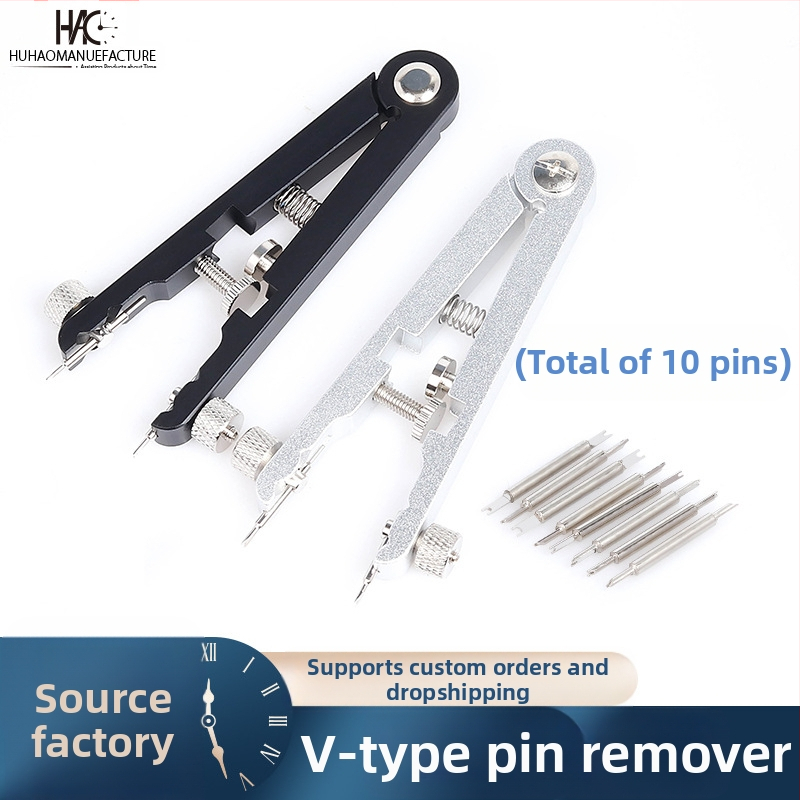 Külkereskedelmi órajavító szerszámok, Fülfogók, 6825 Fül szétszerelő és összeszerelő fogók, Fülfogó köteg, V alakú fül eltávolító fogók, Övlehúzó