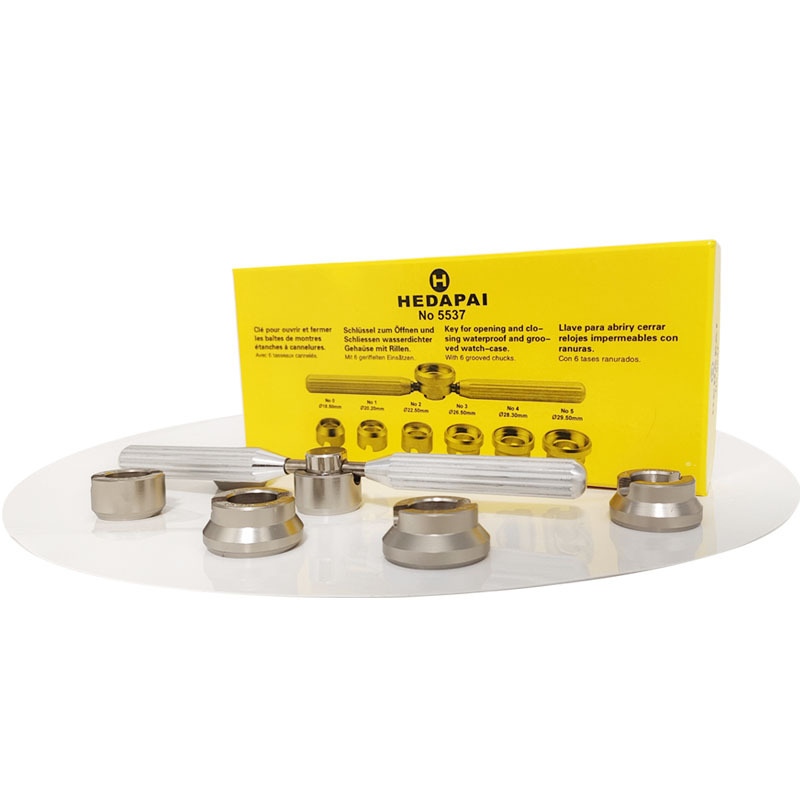 Órajavító szerszám 5537 Óranyitó Rolex S/Ditu órafedél-nyitóhoz, finom fogú hátlap nyitásához, 6 darab