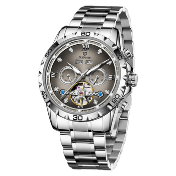 Väliskaubandus on spetsialiseerunud Greni uuele meeste täisautomaatsele mehaanilisele käekellale meeste trendikas 8993