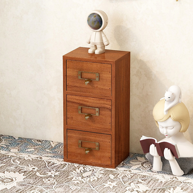 Vintage fa fiókos teatároló doboz asztali ékszerdoboz kiegészítő szervező többrétegű téglalap alakú tizenhat rekeszes tömör fa