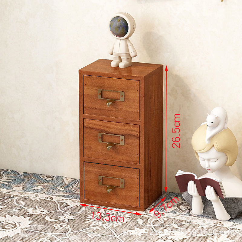 Vintage fa fiókos teatároló doboz asztali ékszerdoboz kiegészítő szervező többrétegű téglalap alakú tizenhat rekeszes tömör fa