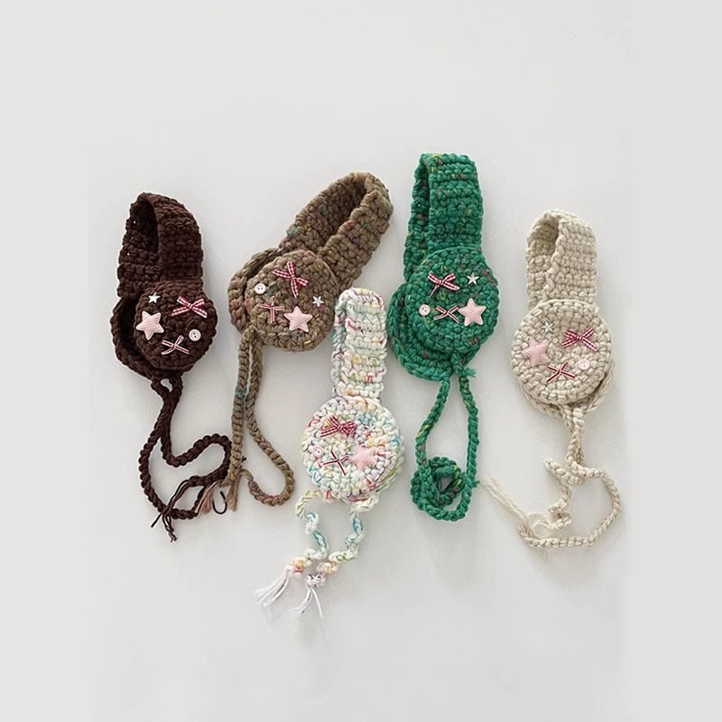 Dél-Koreai aranyos stílusú, kézzel készített, meleg fülvédők, fülvédők, női őszi és téli fülvédők, fülvédők, fülvédők, fülvédők, fülvédők