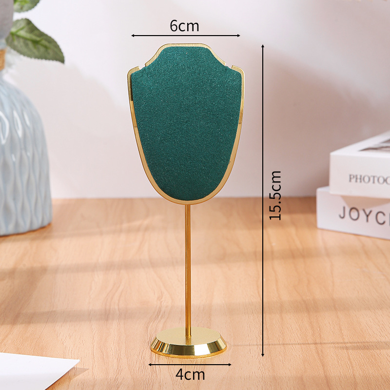 Határokon átnyúló fém ékszertartó, ultraszálas bársony, többszínű kijelző állvány, ékszerüzlet stúdió medál nyaklánc kijelző kellékek