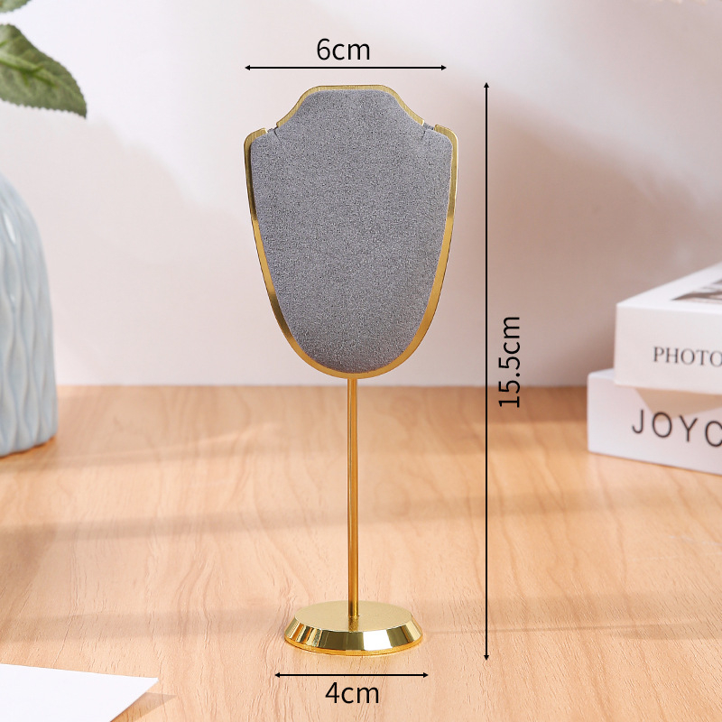 Határokon átnyúló fém ékszertartó, ultraszálas bársony, többszínű kijelző állvány, ékszerüzlet stúdió medál nyaklánc kijelző kellékek