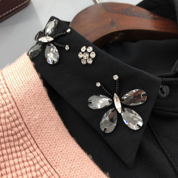 Ψεύτικο κολάρο Butterfly Creative Design Boutique Pure Hand-Sewn Boutique T-shirt Ψεύτικο κολάρο για γυναίκες υψηλής ποιότητας γιακάς